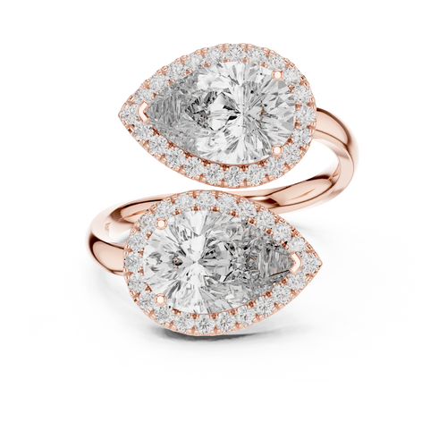 Load image 1 in gallery view. pear-14k rose gold|pear-18k rose gold