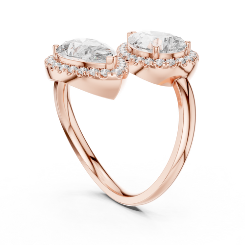 Load image 1 in gallery view. pear-14k rose gold|pear-18k rose gold