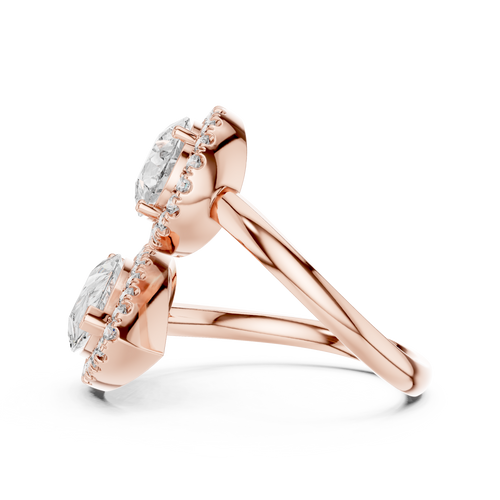 Load image 1 in gallery view. pear-14k rose gold|pear-18k rose gold
