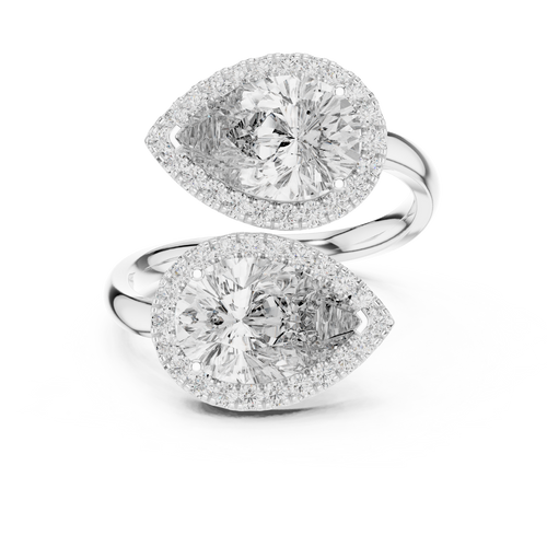 Load image 1 in gallery view. pear-14k white gold|pear-18k white gold|pear-platinum