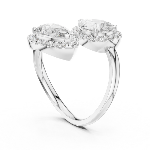 Load image 1 in gallery view. pear-14k white gold|pear-18k white gold|pear-platinum