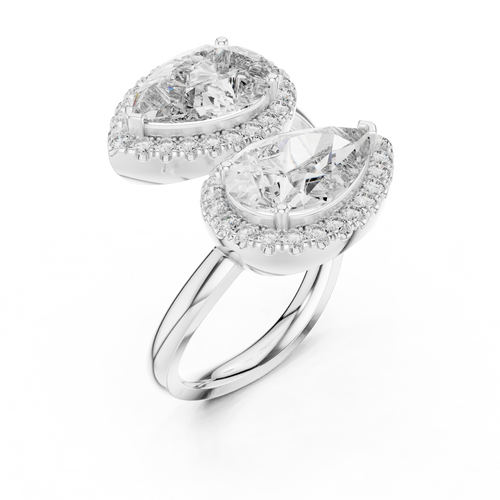 Load image 1 in gallery view. pear-14k white gold|pear-18k white gold|pear-platinum