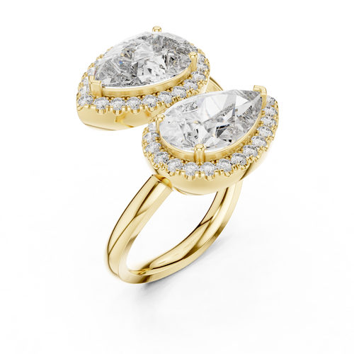 Load image 1 in gallery view. pear-14k yellow gold|pear-18k yellow gold