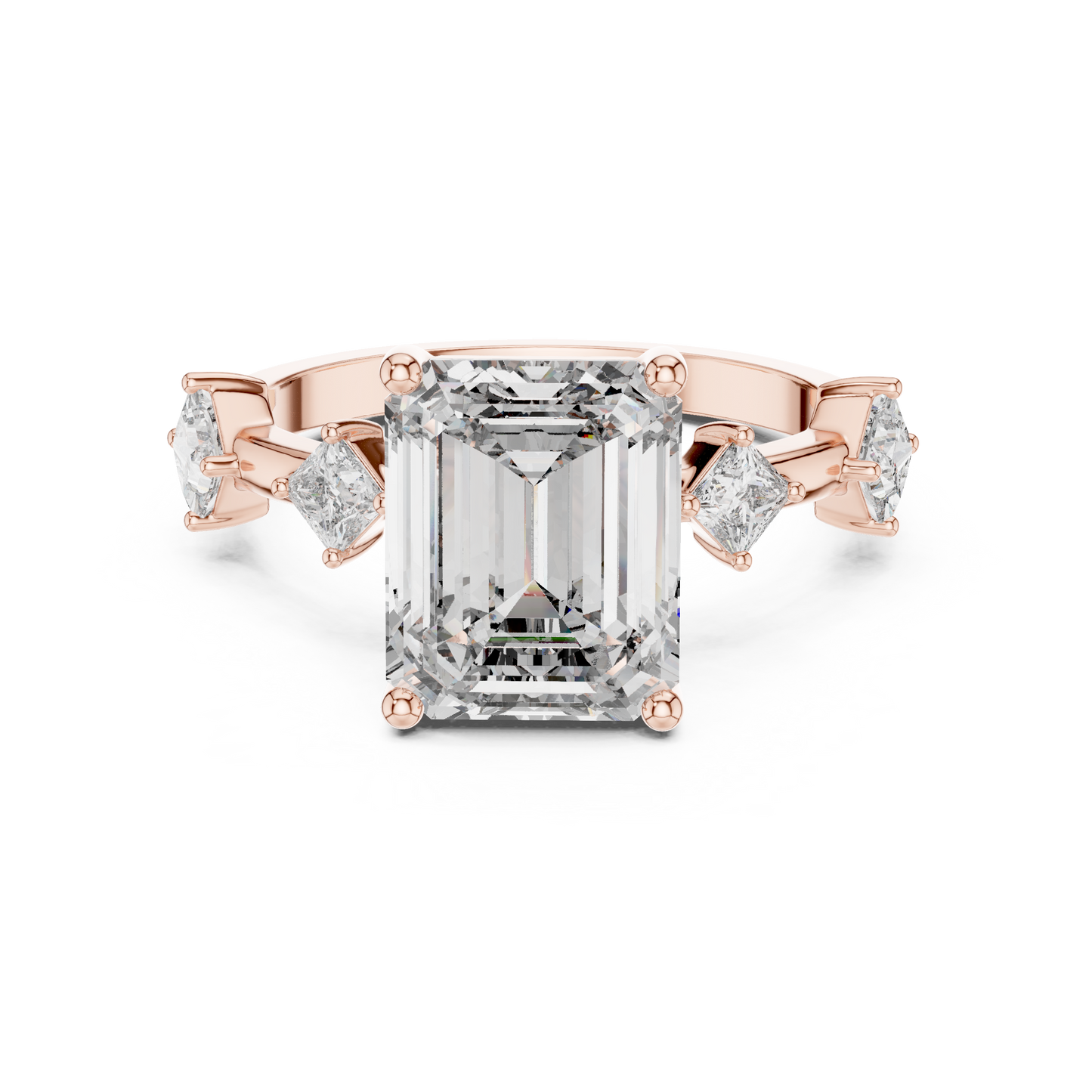 emerald-14k rose gold|emerald-18k rose gold