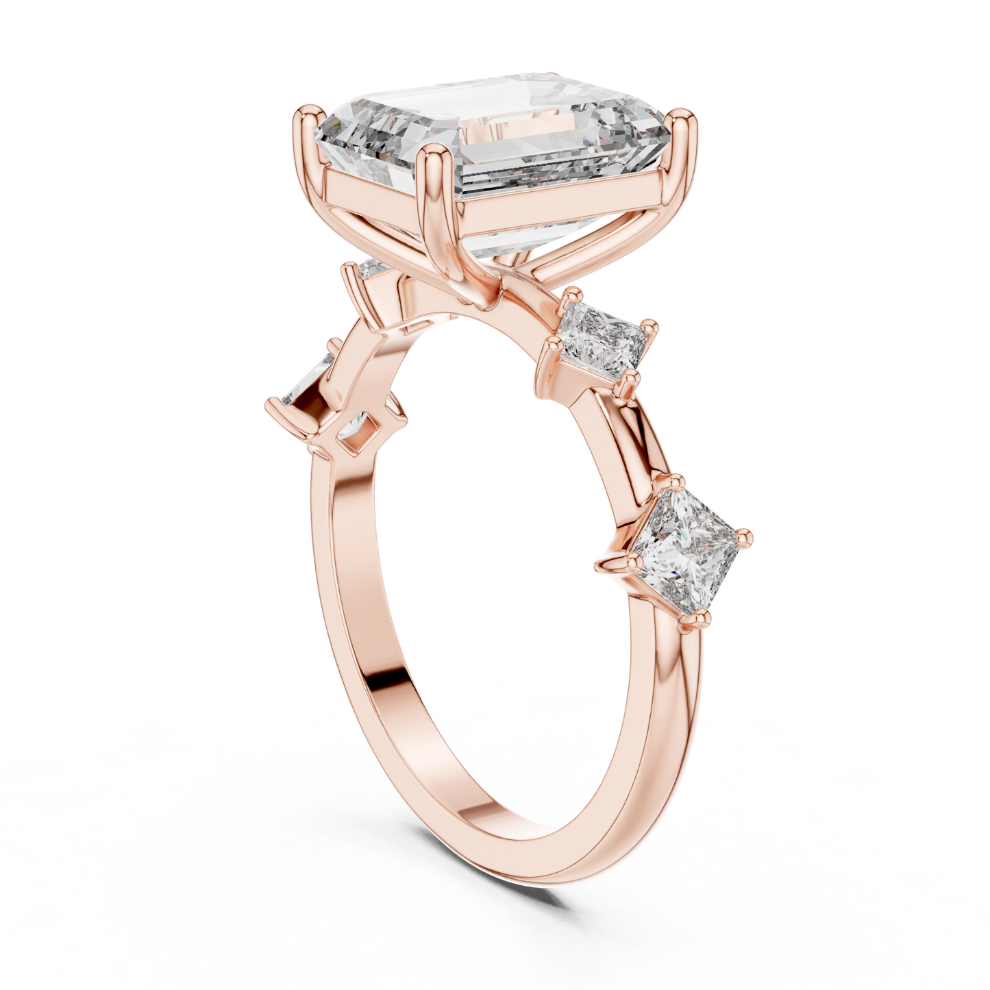 emerald-14k rose gold|emerald-18k rose gold