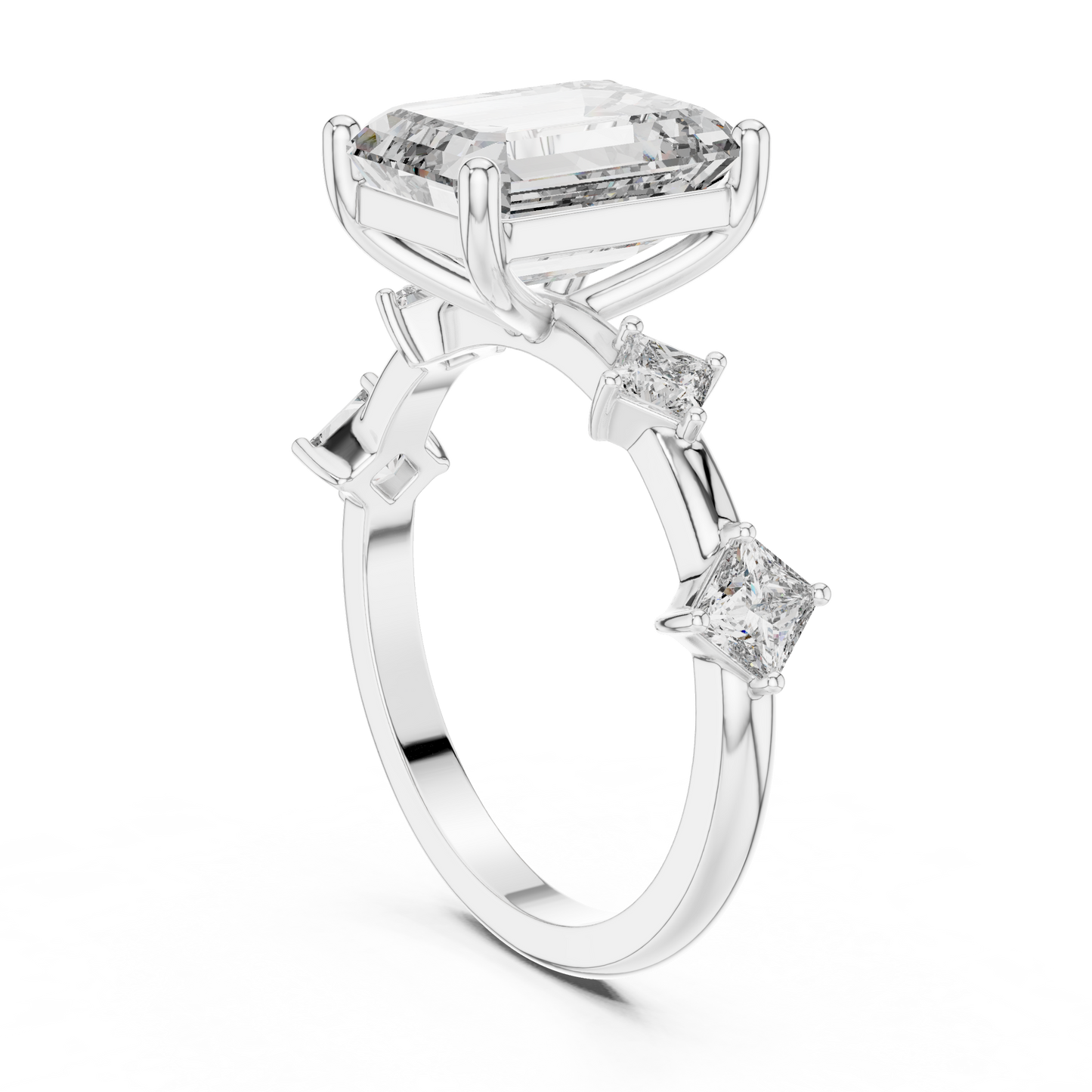 emerald-14k white gold|emerald-18k white gold|emerald-platinum