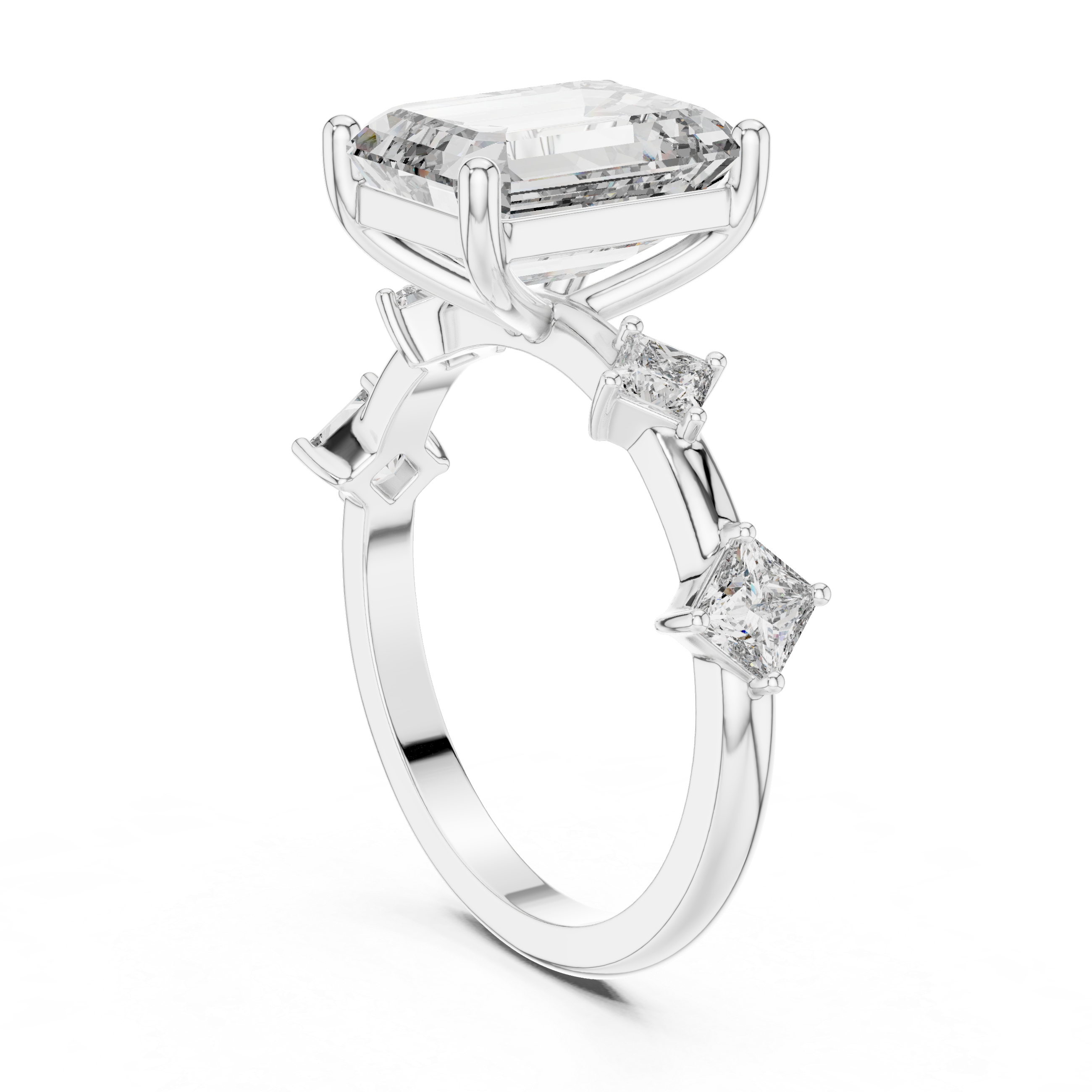 emerald-14k white gold|emerald-18k white gold|emerald-platinum