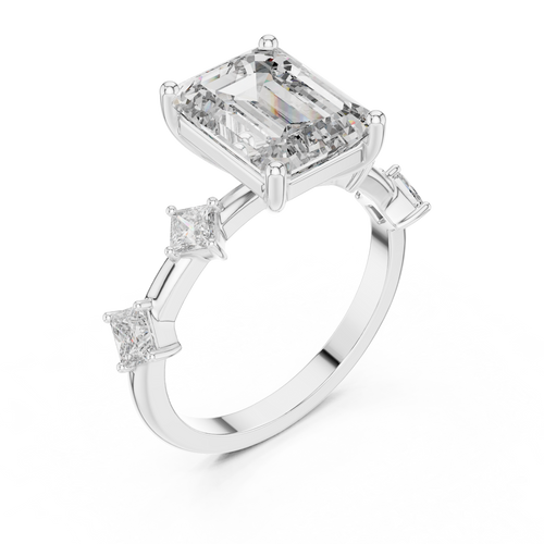 Load image 1 in gallery view. emerald-14k white gold|emerald-18k white gold|emerald-platinum