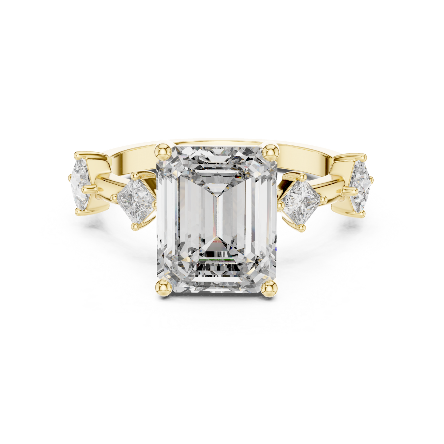 emerald-14k yellow gold|emerald-18k yellow gold