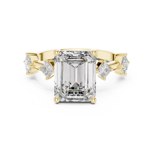 Load image 1 in gallery view. emerald-14k yellow gold|emerald-18k yellow gold