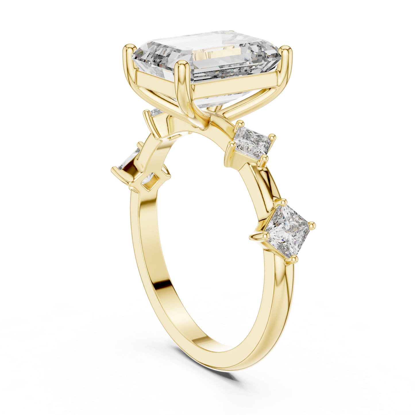 emerald-14k yellow gold|emerald-18k yellow gold