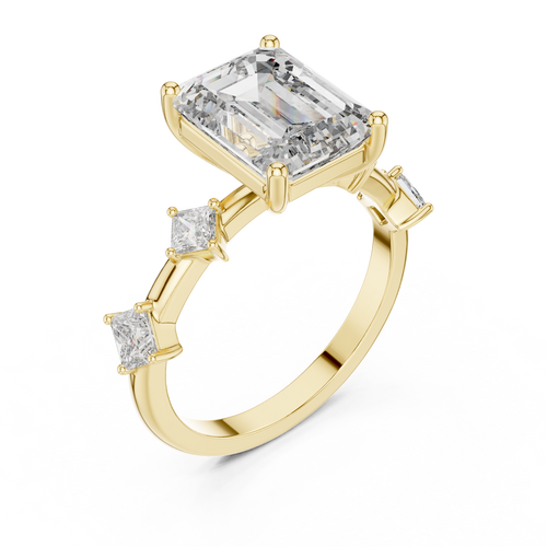 Load image 1 in gallery view. emerald-14k yellow gold|emerald-18k yellow gold