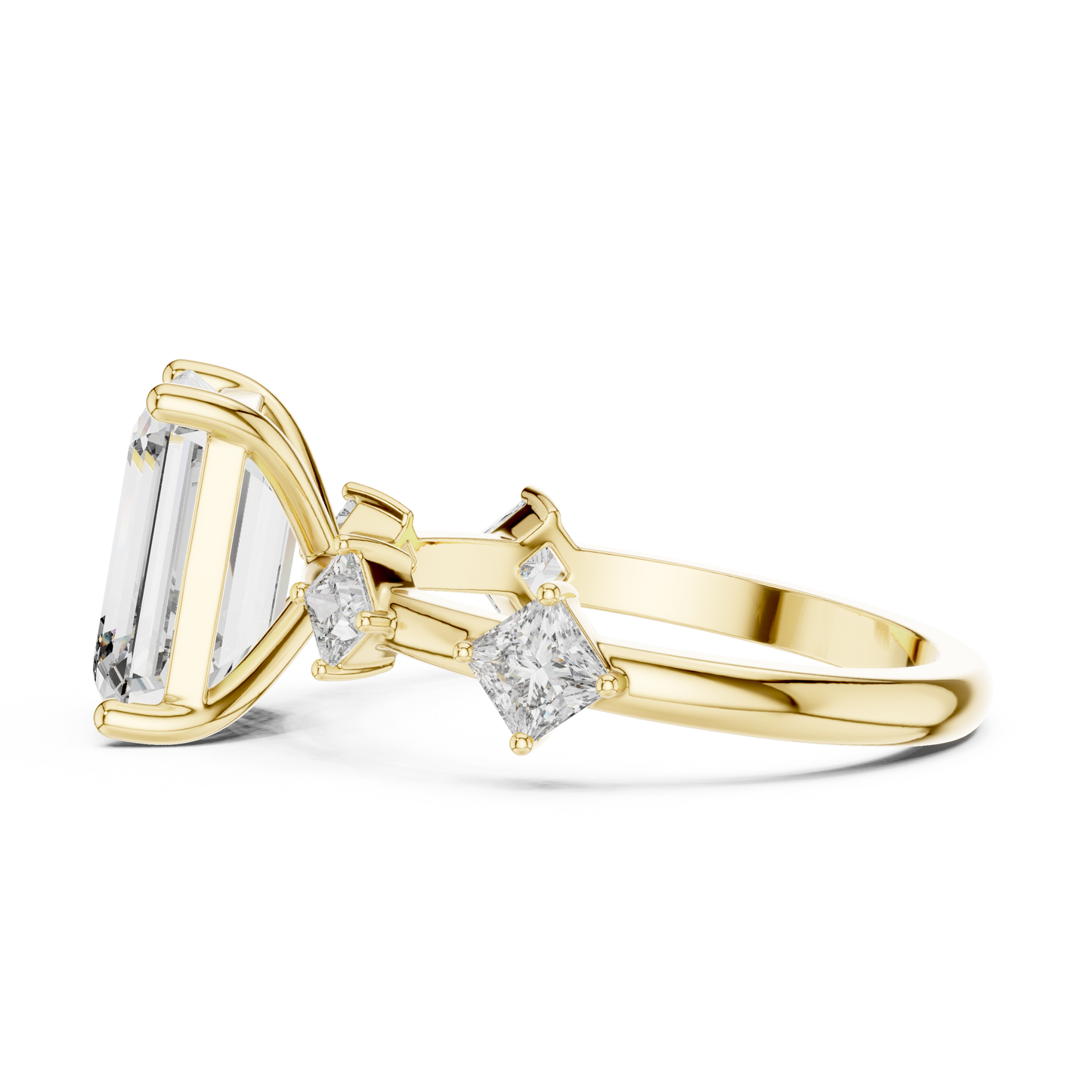emerald-14k yellow gold|emerald-18k yellow gold