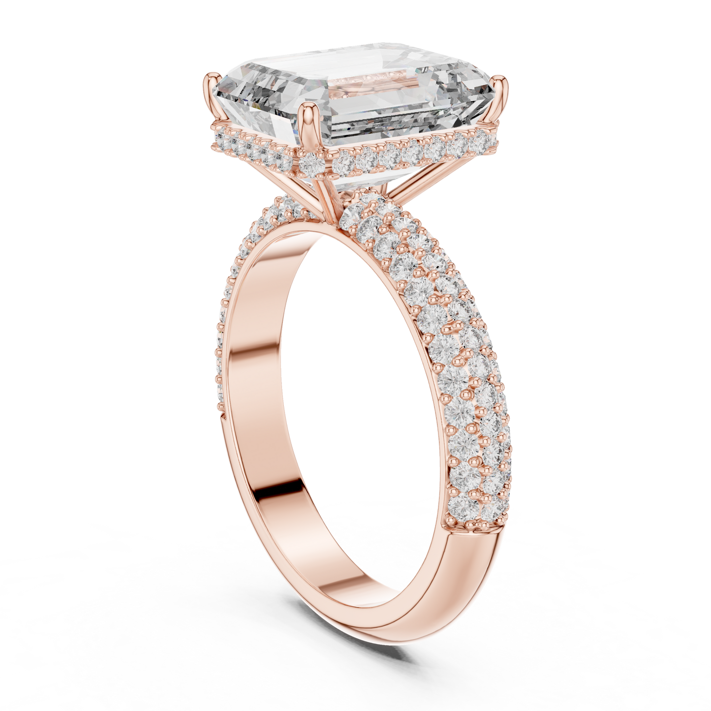 emerald-14k rose gold|emerald-18k rose gold