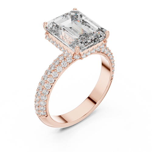 Load image 1 in gallery view. emerald-14k rose gold|emerald-18k rose gold