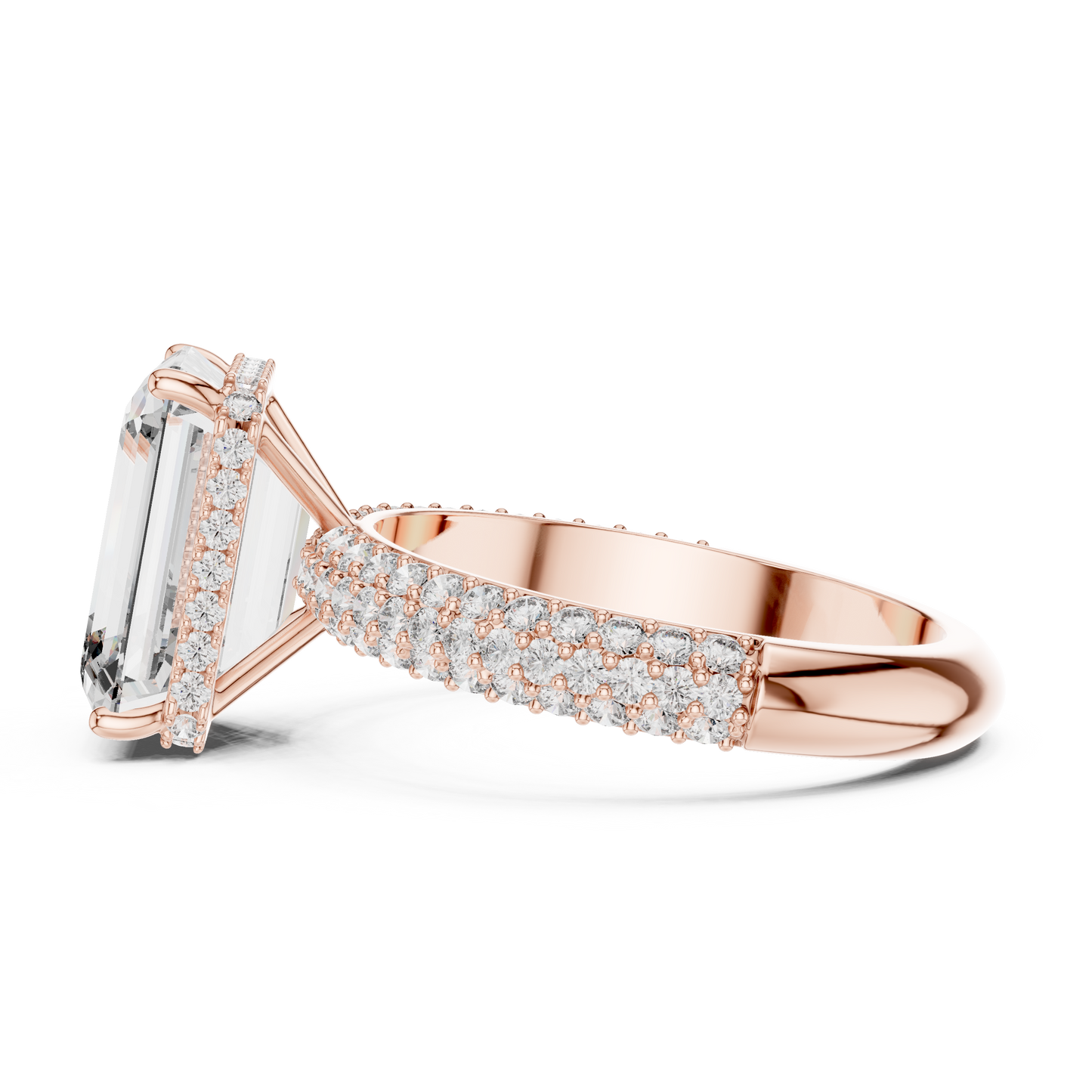 emerald-14k rose gold|emerald-18k rose gold