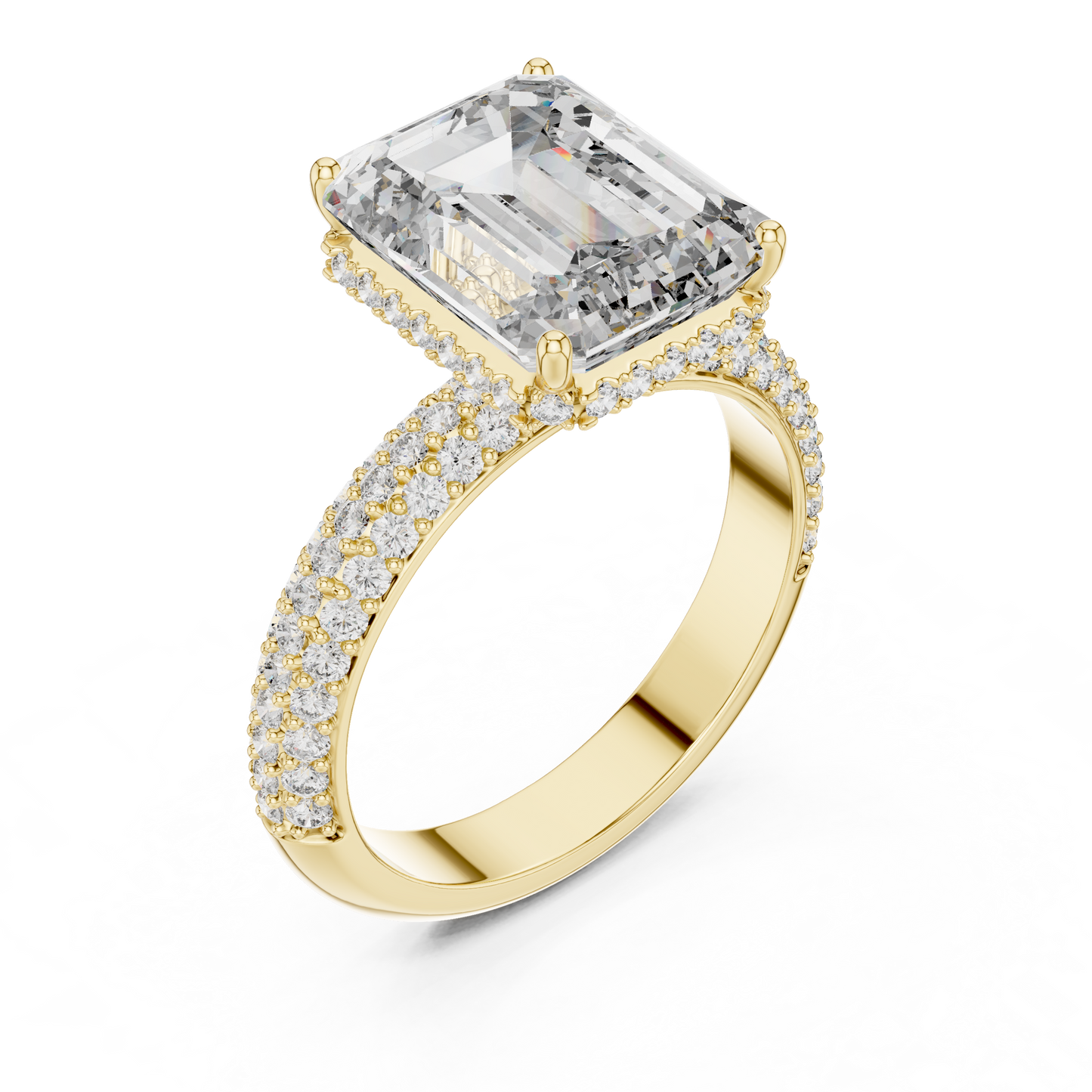 emerald-14k yellow gold|emerald-18k yellow gold