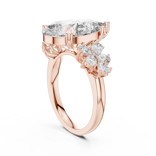 Load image 1 in gallery view. pear-14k rose gold|pear-18k rose gold