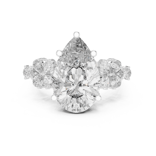 Load image 1 in gallery view. pear-14k white gold|pear-18k white gold|pear-platinum