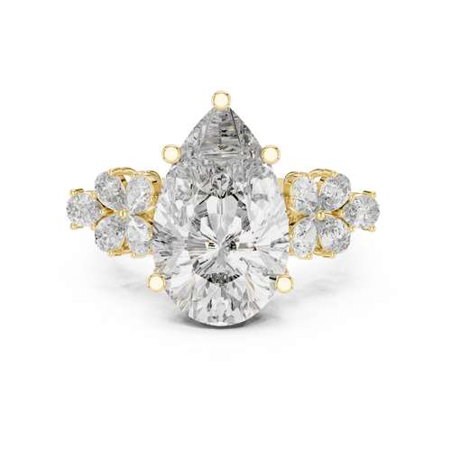 Load image 1 in gallery view. pear-14k yellow gold|pear-18k yellow gold