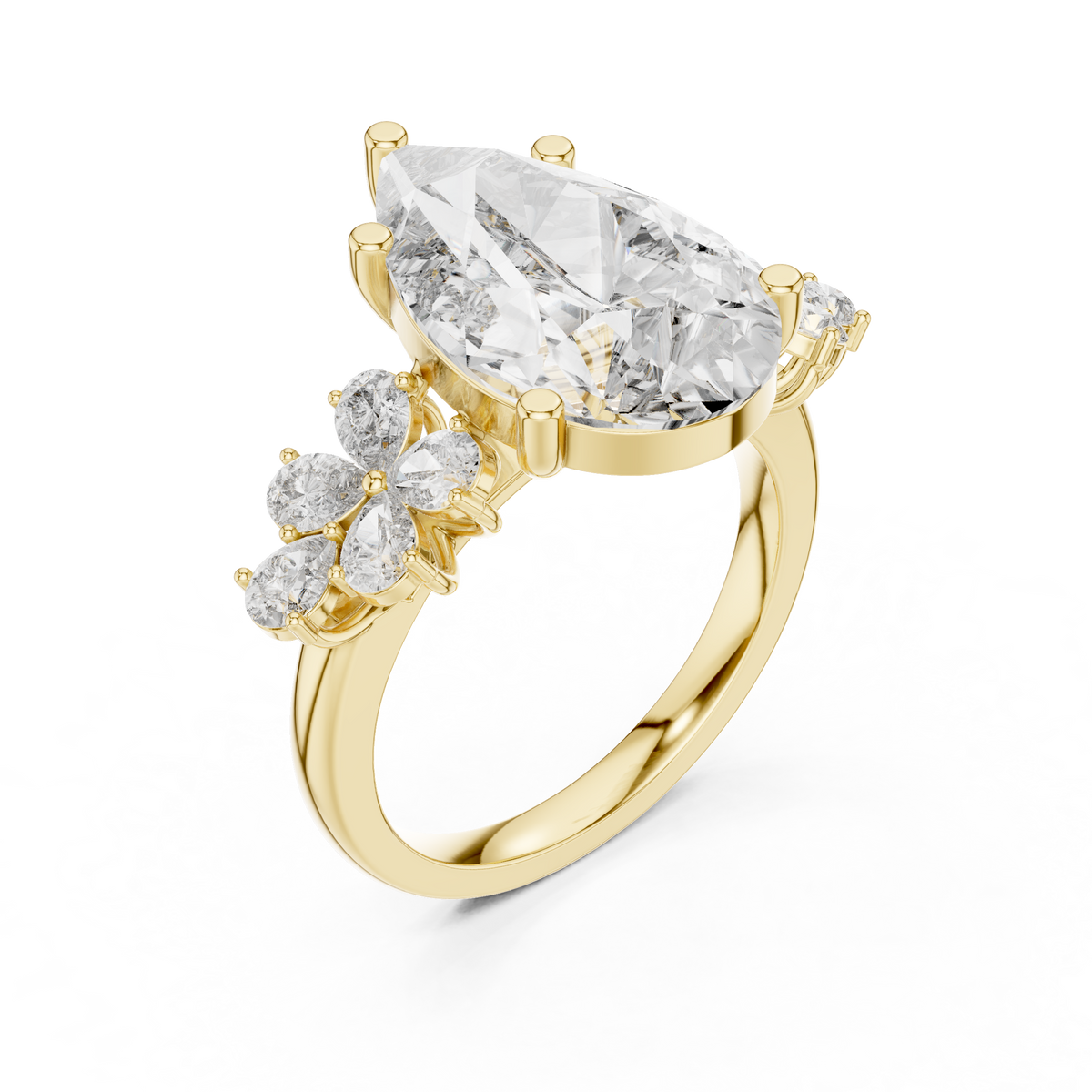 pear-14k yellow gold|pear-18k yellow gold