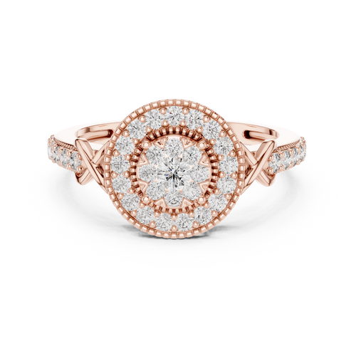 Load image 1 in gallery view. round-14k rose gold|round-18k rose gold