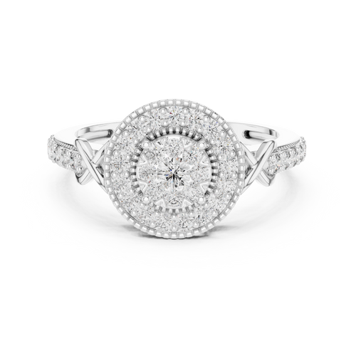 Load image 1 in gallery view. round-14k white gold|round-18k white gold|round-platinum