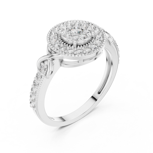 Load image 1 in gallery view. round-14k white gold|round-18k white gold|round-platinum