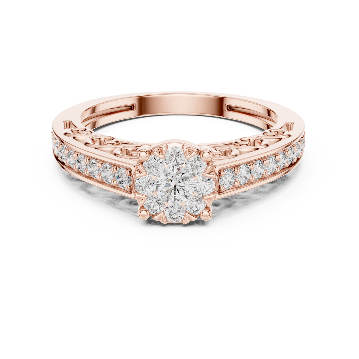 round-14k rose gold|round-18k rose gold