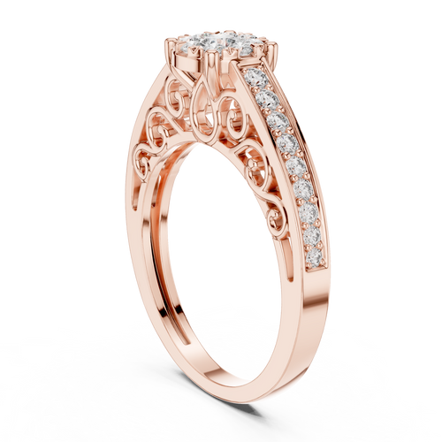 Load image 1 in gallery view. round-14k rose gold|round-18k rose gold