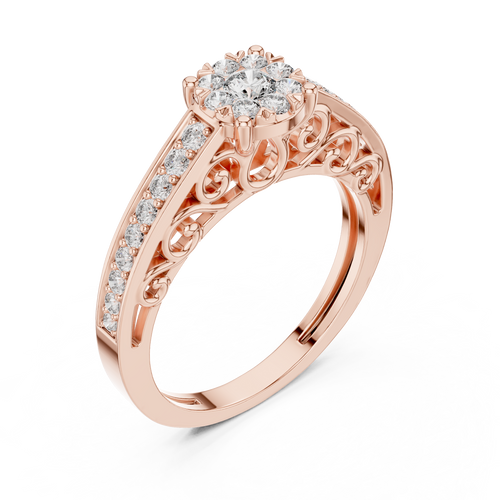 Load image 1 in gallery view. round-14k rose gold|round-18k rose gold