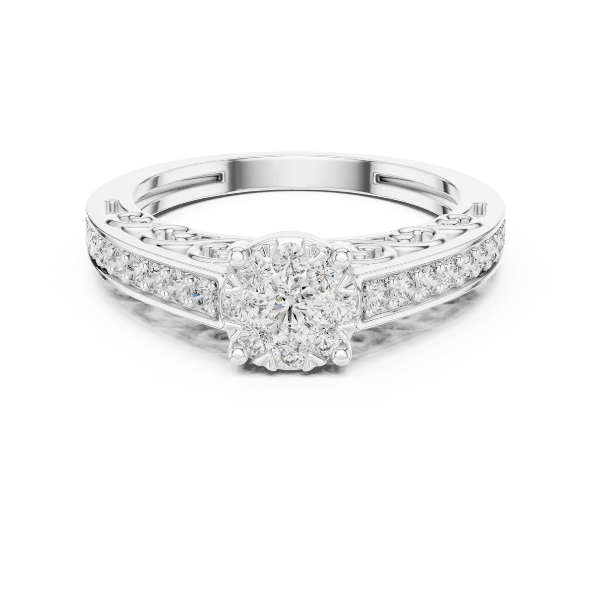 round-14k white gold|round-18k white gold|round-platinum