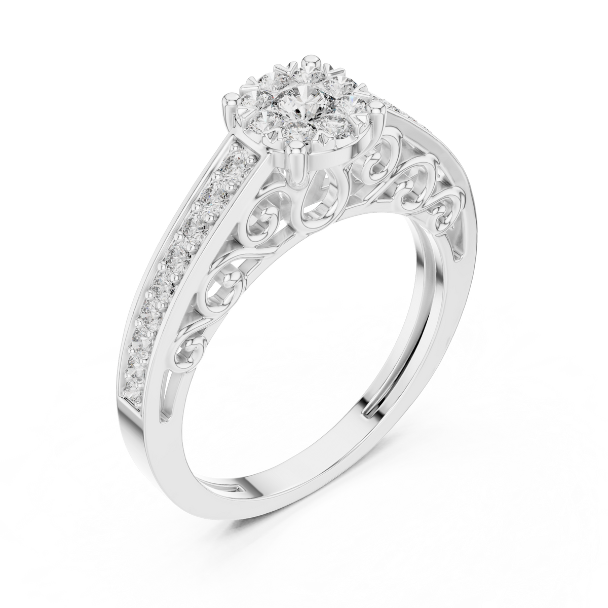 round-14k white gold|round-18k white gold|round-platinum