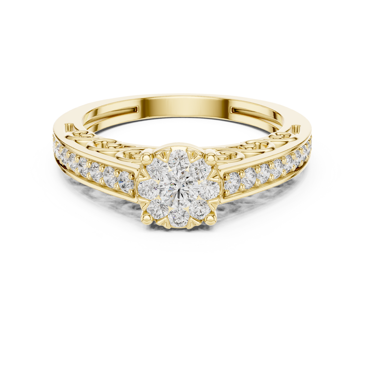 round-14k yellow gold|round-18k yellow gold