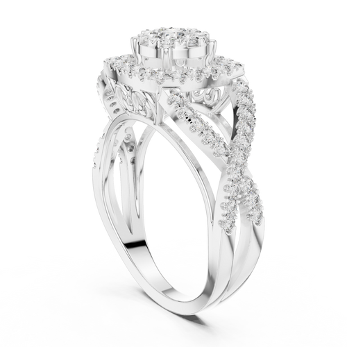 Load image 1 in gallery view. round-14k white gold|round-18k white gold|round-platinum