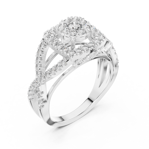Load image 1 in gallery view. round-14k white gold|round-18k white gold|round-platinum