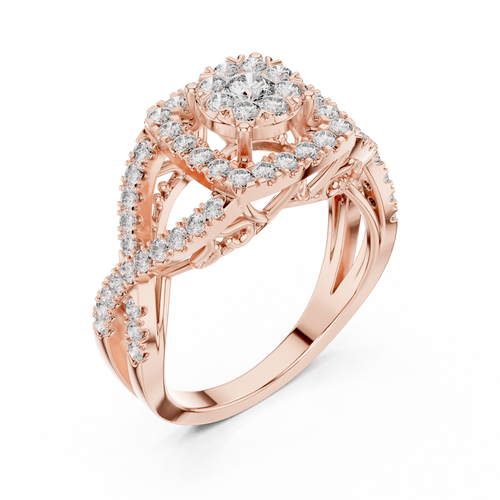 Load image 1 in gallery view. round-14k rose gold|round-18k rose gold