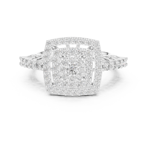 Load image 1 in gallery view. cushion-14k white gold|cushion-18k white gold|cushion-platinum