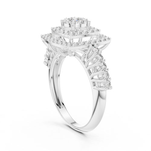 Load image 1 in gallery view. cushion-14k white gold|cushion-18k white gold|cushion-platinum