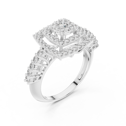 Load image 1 in gallery view. cushion-14k white gold|cushion-18k white gold|cushion-platinum