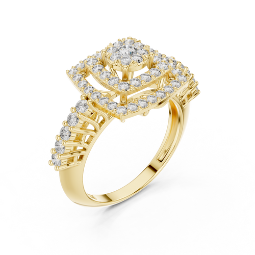 Load image 1 in gallery view. cushion-14k yellow gold|cushion-18k yellow gold