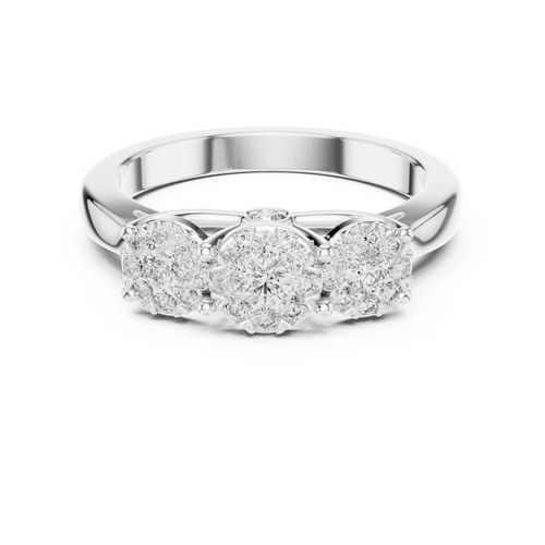 Load image 1 in gallery view. round-14k white gold|round-18k white gold|round-platinum
