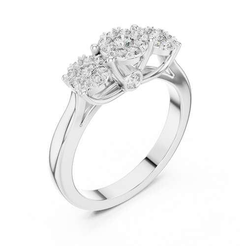 Load image 1 in gallery view. round-14k white gold|round-18k white gold|round-platinum