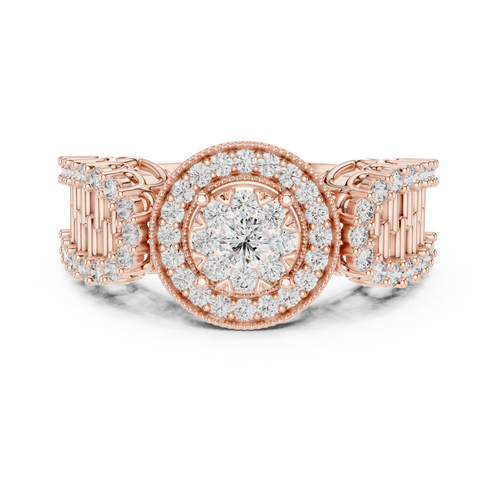 Load image 1 in gallery view. round-14k rose gold|round-18k rose gold
