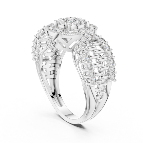 Load image 1 in gallery view. round-14k white gold|round-18k white gold|round-platinum