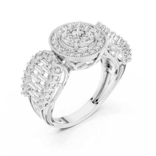 Load image 1 in gallery view. round-14k white gold|round-18k white gold|round-platinum