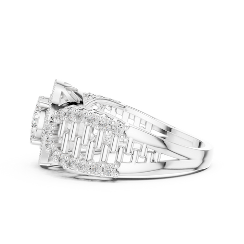 Load image 1 in gallery view. round-14k white gold|round-18k white gold|round-platinum