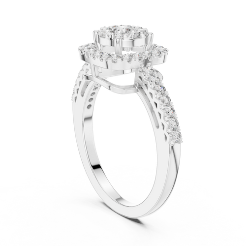 Load image 1 in gallery view. cushion-14k white gold|cushion-18k white gold|cushion-platinum