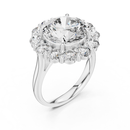 Load image 1 in gallery view. round-14k white gold|round-18k white gold|round-platinum