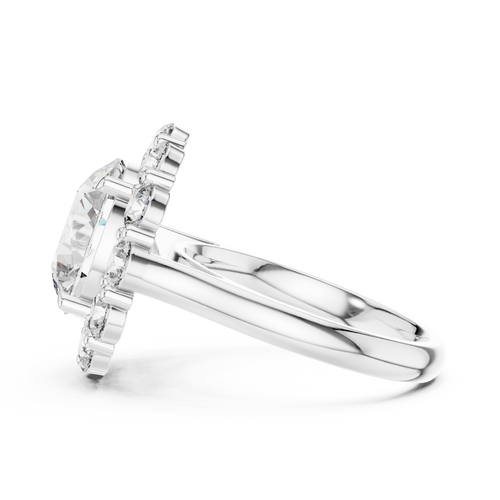 Load image 1 in gallery view. round-14k white gold|round-18k white gold|round-platinum